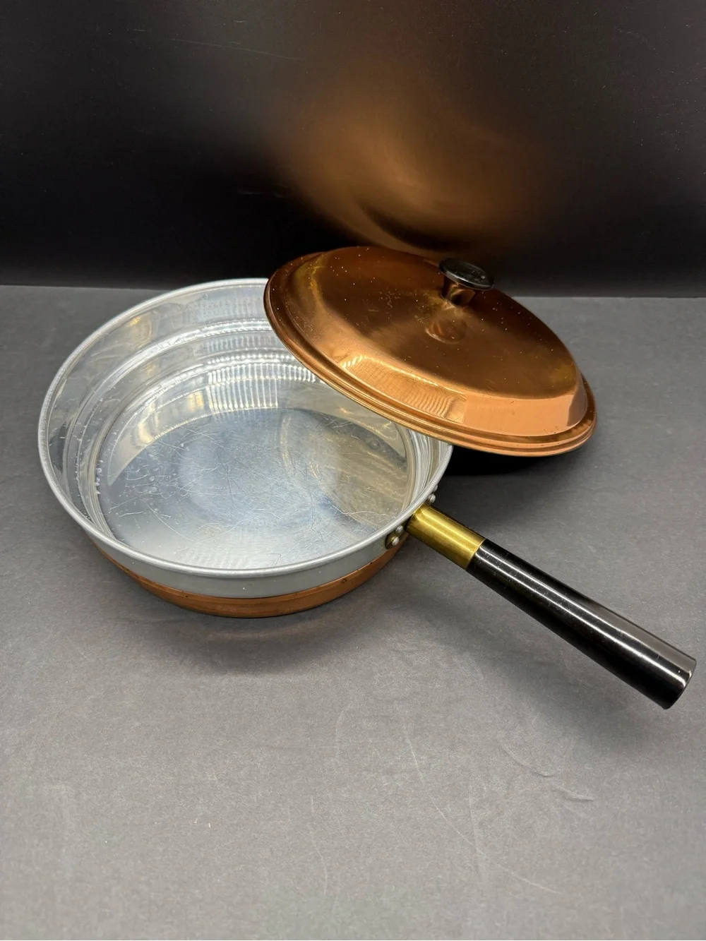 COPPER Douro CHAFING SERVING WARMING DOUBLE POT PAN Benjamin & Medwin Vintage